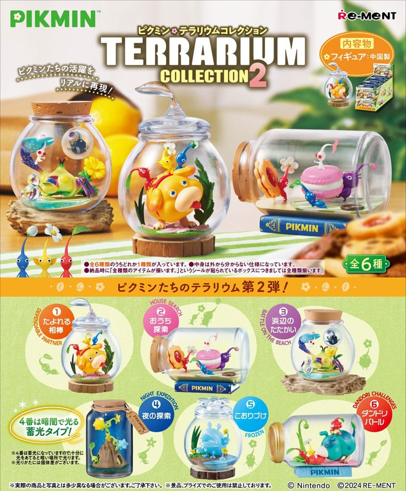 PRE ORDINE - Pikmin Mini Figures 6 cm Terrarium Collection 2 Display (6)