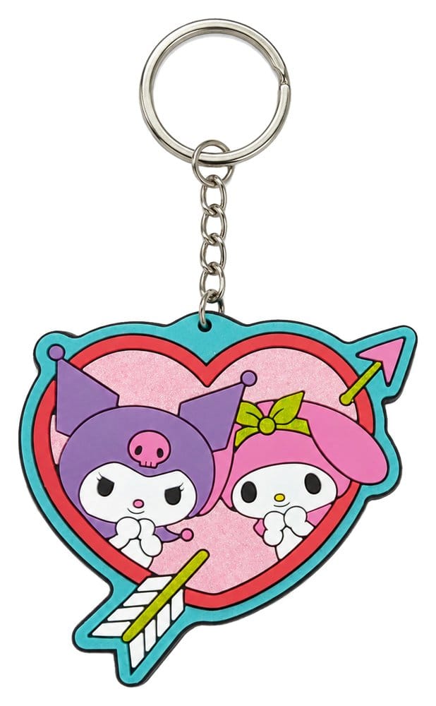 PRE ORDINE - Sanrio Rubber Keychain Kuromi & My Melody 6 cm