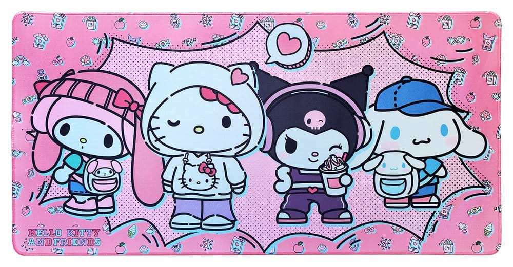 PRE ORDINE - Sanrio Pink Black Party Series XXL Mousepad Hello Kitty & Friends Pop