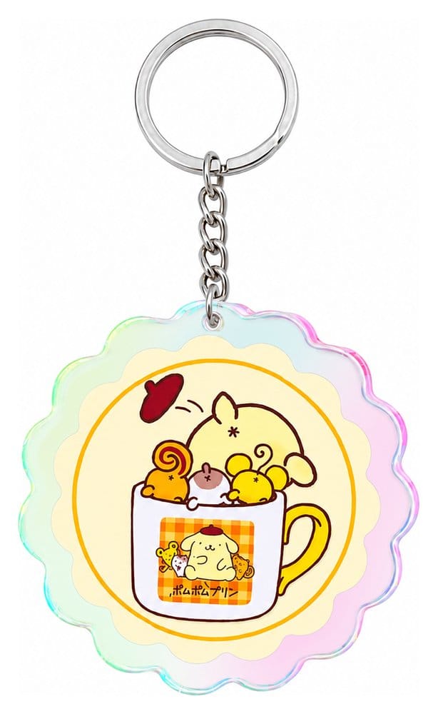 PRE ORDINE - Sanrio Acrylic Keychain Pompompurin 30th Anniversary Squishy Cute Purin 02