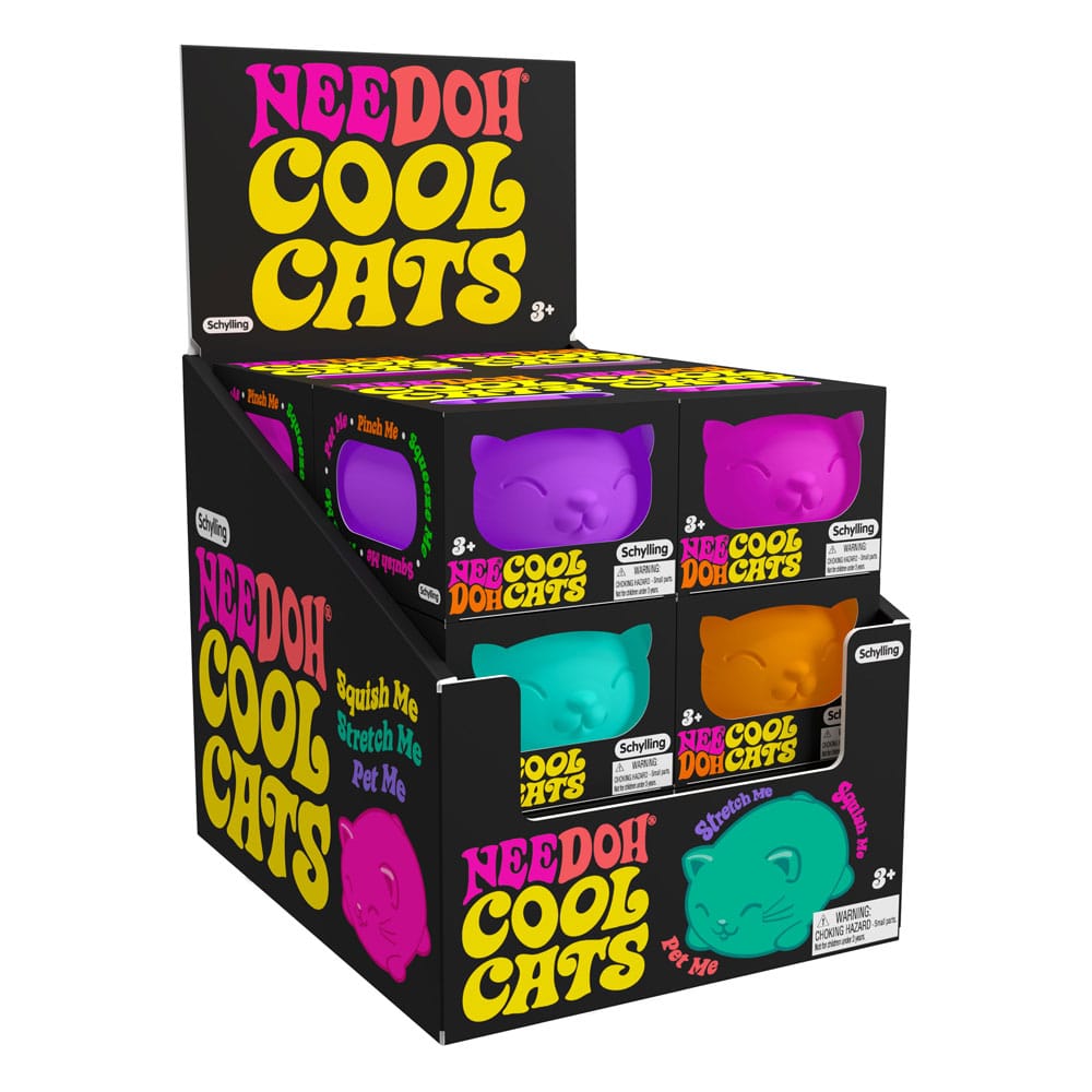 PRE ORDINE - NeeDoh Squeeze Figures 11 cm Cool Cats Display (12)