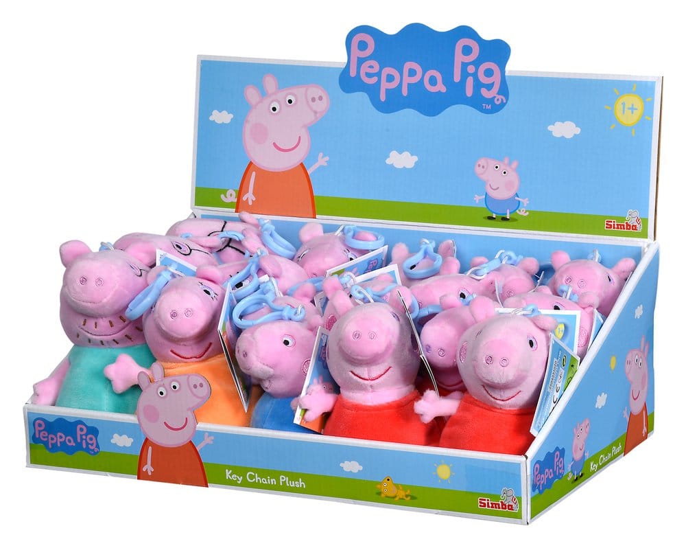 PRE ORDINE - Peppa Pig Plush Keychain Display (18)