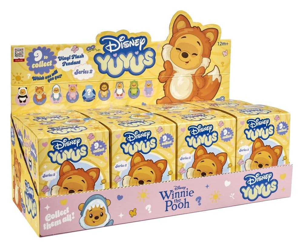 PRE ORDINE - Disney YuYus Plush Key rings Wave 2 Winnie the Pooh 13 cm Blindbox Display (8)