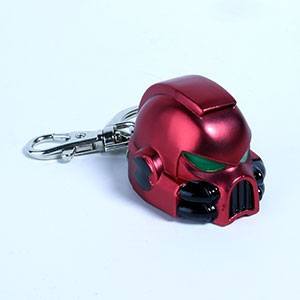 PRE ORDINE - Warhammer 40K Metal Keychain Space Marine MKVII Helmet Blood Angels