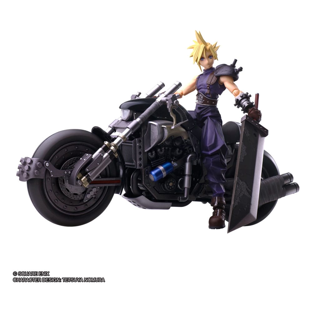 PRE ORDINE - Final Fantasy VII Bring Arts Action Figure and vehicle Cloud Strife & Hardy-Daytona 15 cm