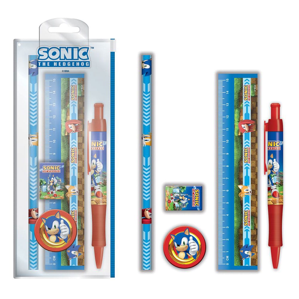 PRE ORDINE - Sonic The Hedgehog 5-Piece Stationery Set Golden Rings