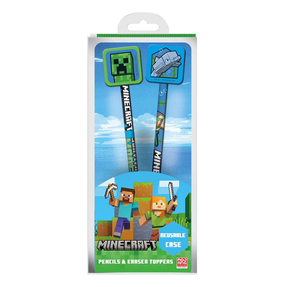 PRE ORDINE - Minecraft Pencil with Topper 2-Pack