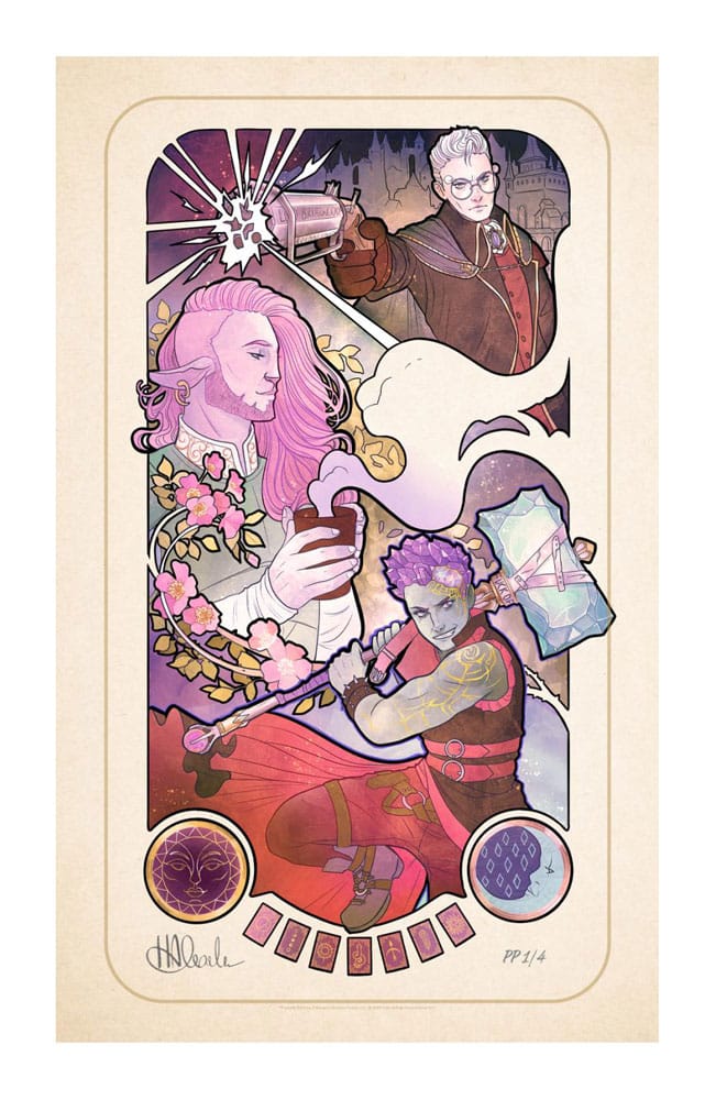 PRE ORDINE - Critical Role Art Print Taliesin Jaffe: 10th Anniversary Art Nouveau Illustrations 46 x 28 cm - unframed