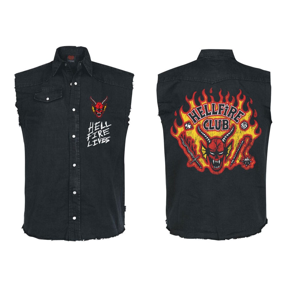 PRE ORDINE - Stranger Things Work Shirt Hellfire Distressed Size M