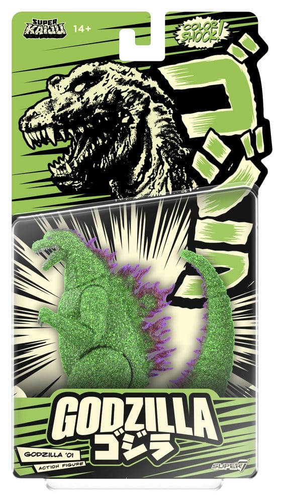 PRE ORDINE - Godzilla Toho Super Kaiju Action Figure Godzilla 2001 (Color Shock, Clear Green Glitter with Metallic)