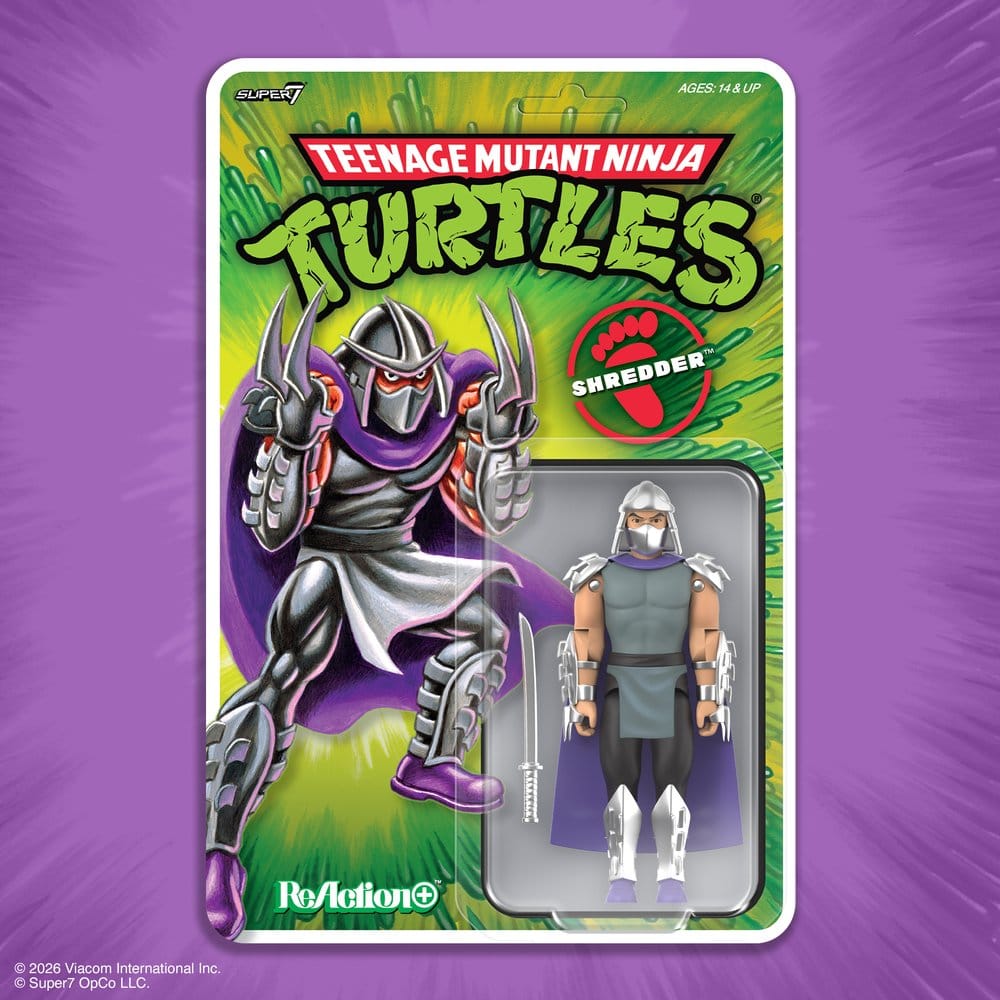 PRE ORDINE - Teenage Mutant Ninja Turtles ReAction+ Action Figure Wave 01 Shredder