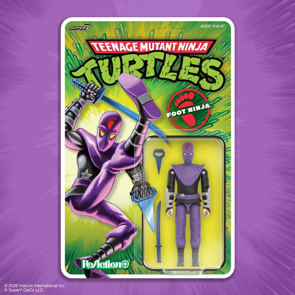PRE ORDINE - Teenage Mutant Ninja Turtles ReAction+ Action Figure Wave 01 Foot Ninja