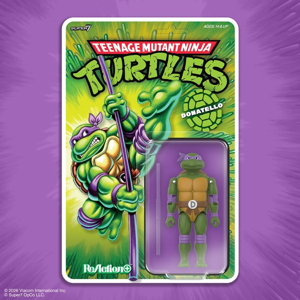 PRE ORDINE - Teenage Mutant Ninja Turtles ReAction+ Action Figure Wave 01 Donatello