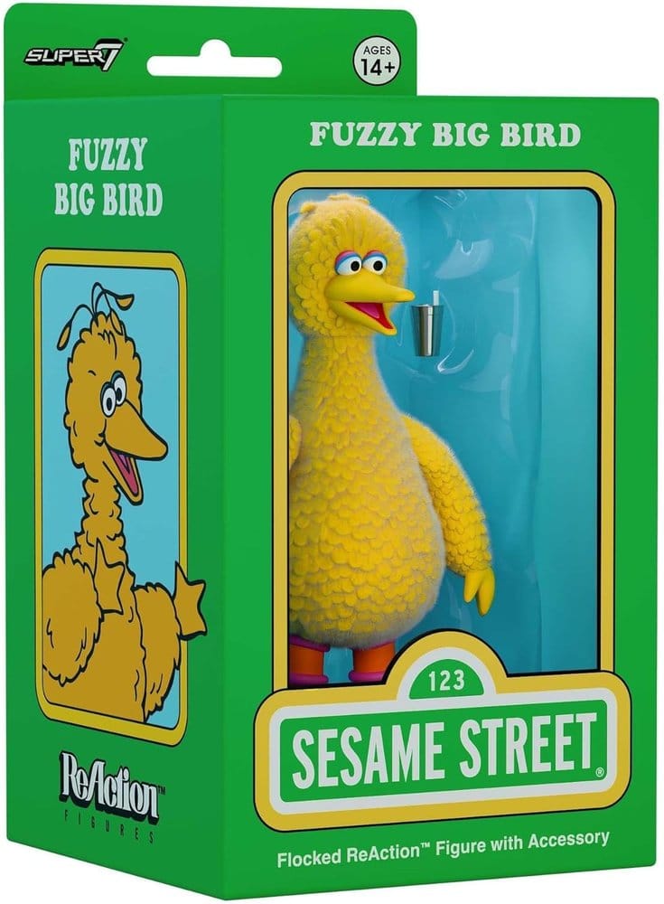 PRE ORDINE - Sesame Street ReAction Action Figure Big Bird (Flocked)