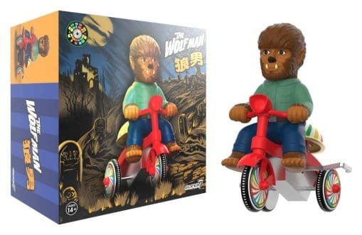 PRE ORDINE - Universal Monsters Super Cycles Vehicle The Wolf Man (Brown w/ Red Trike)