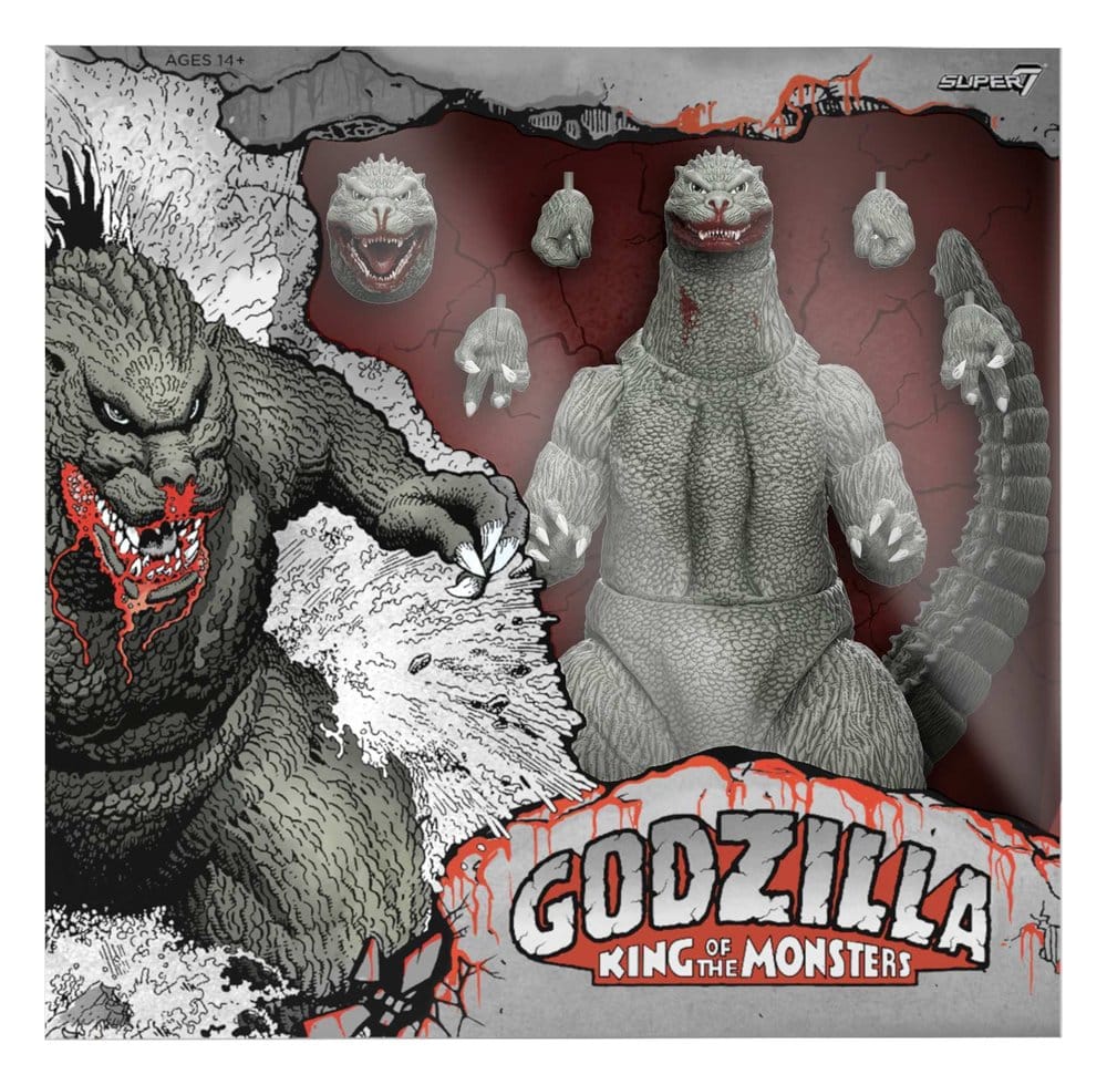 PRE ORDINE - Godzilla (1989) Toho Ultimates Action Figure - Godzilla (Greyscale Comic Book - Thirsty for Blood) 24 cm