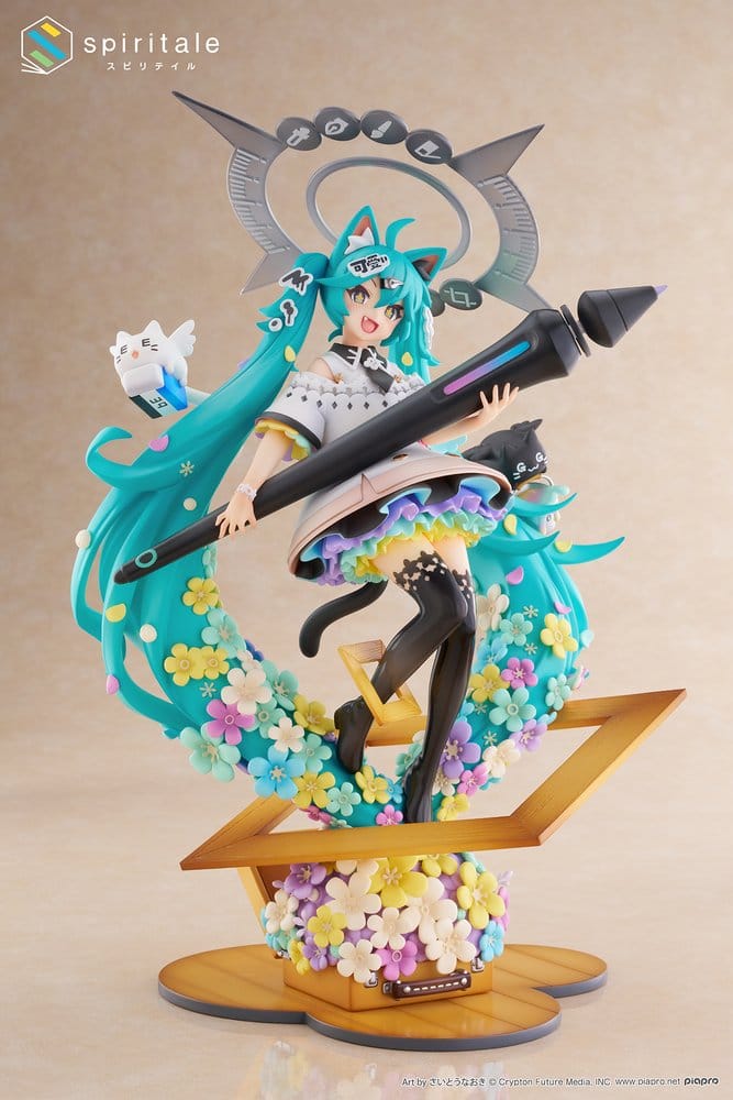 PRE ORDINE - Hatsune Miku x Naoki Saito PVC Statue 1/7 My Figure Making! The Painter Ver. 34 cm
