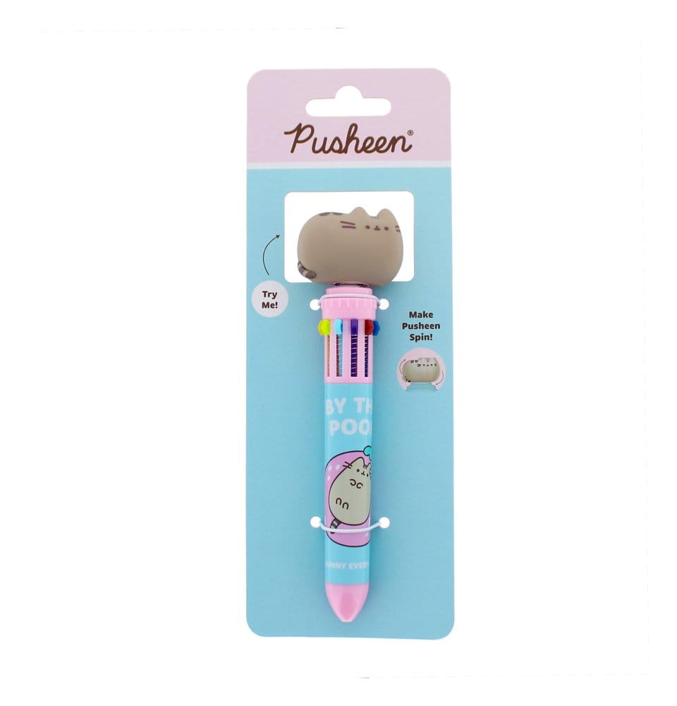 PRE ORDINE - Pusheen Multi Colour Pen Spinny By The Pool Blue