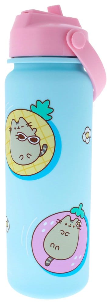 PRE ORDINE - Pusheen Water Bottle Flip Top By The Pool Blue