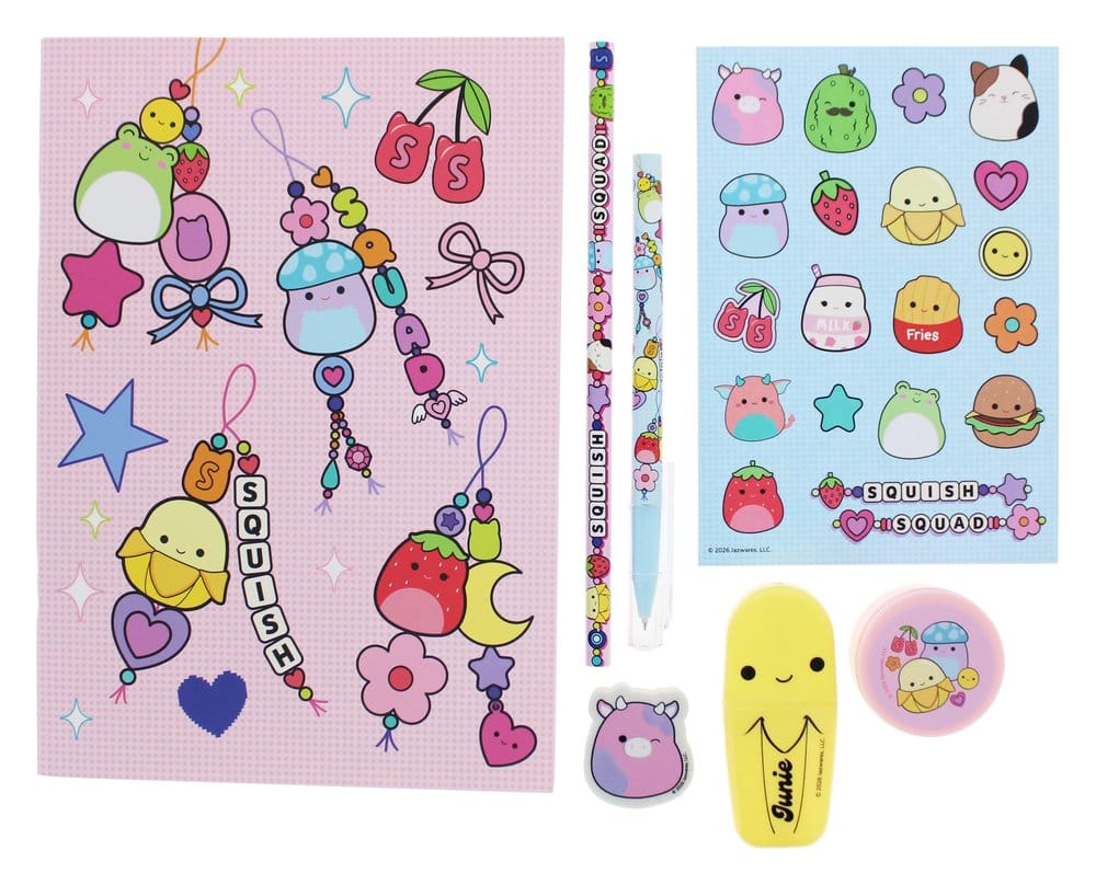 PRE ORDINE - Squishmallows Stationery Set Squish Squad 7-piece