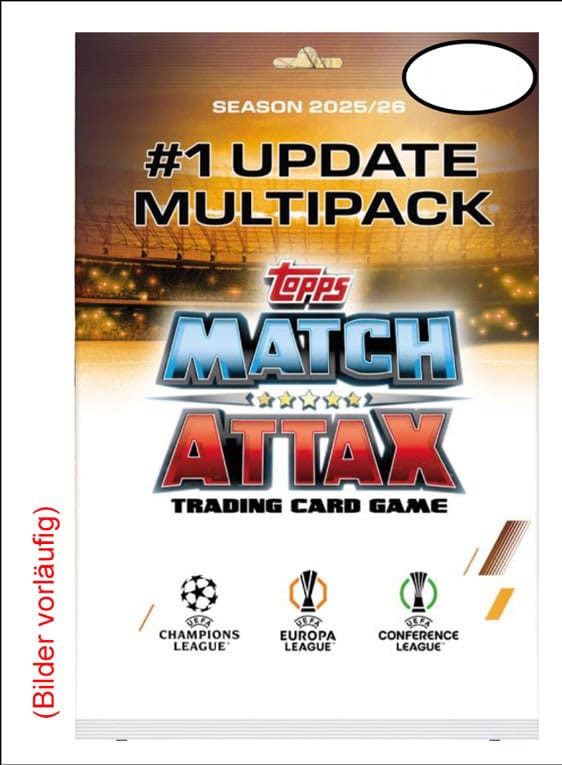 PRE ORDINE - UEFA Champions League Match Attax Trading Cards 2025/26 Eco Pack Update Scream Team *German Version*
