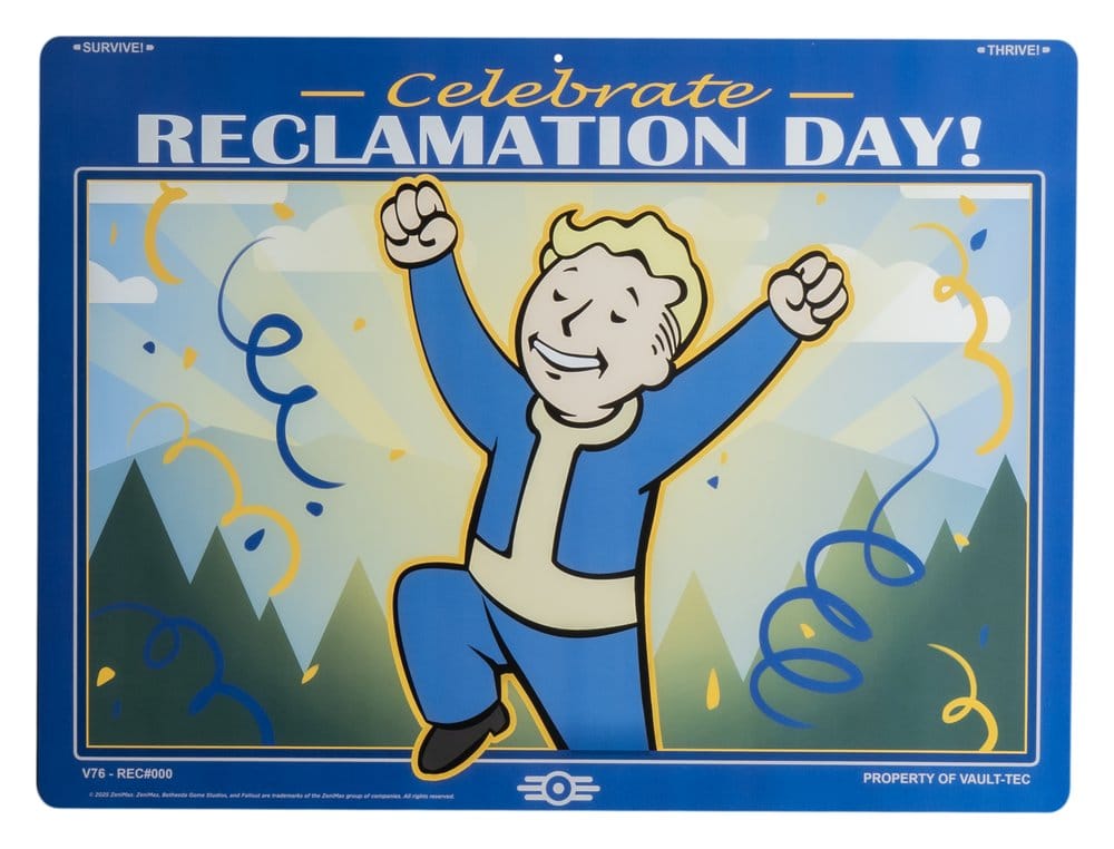 PRE ORDINE - Fallout Metal Sign Reclamation Day