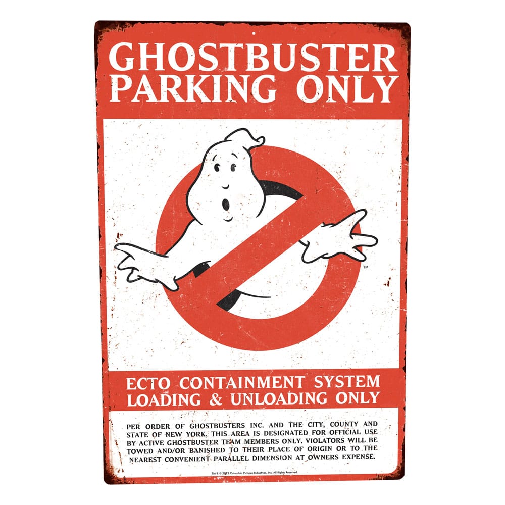 PRE ORDINE - Ghostbusters Metal Sign Parking