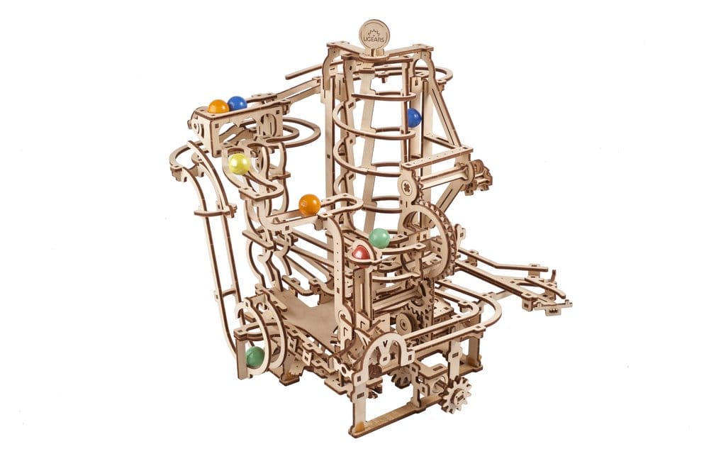 PRE ORDINE - Ugears 3D Wooden Puzzle Marble Run Spiral Hoist