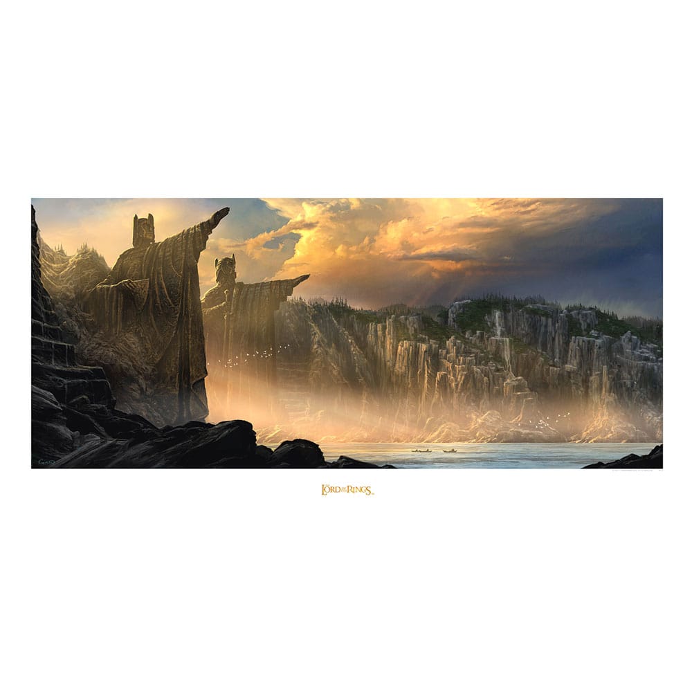 PRE ORDINE - Lord of the Rings Art Print The Argonath - Pillars of the Kings 59 x 30 cm
