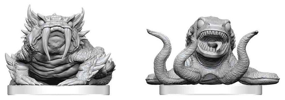 PRE ORDINE - Pathfinder Battles Deep Cuts Unpainted Miniature Bogwid & Slurk 13 cm