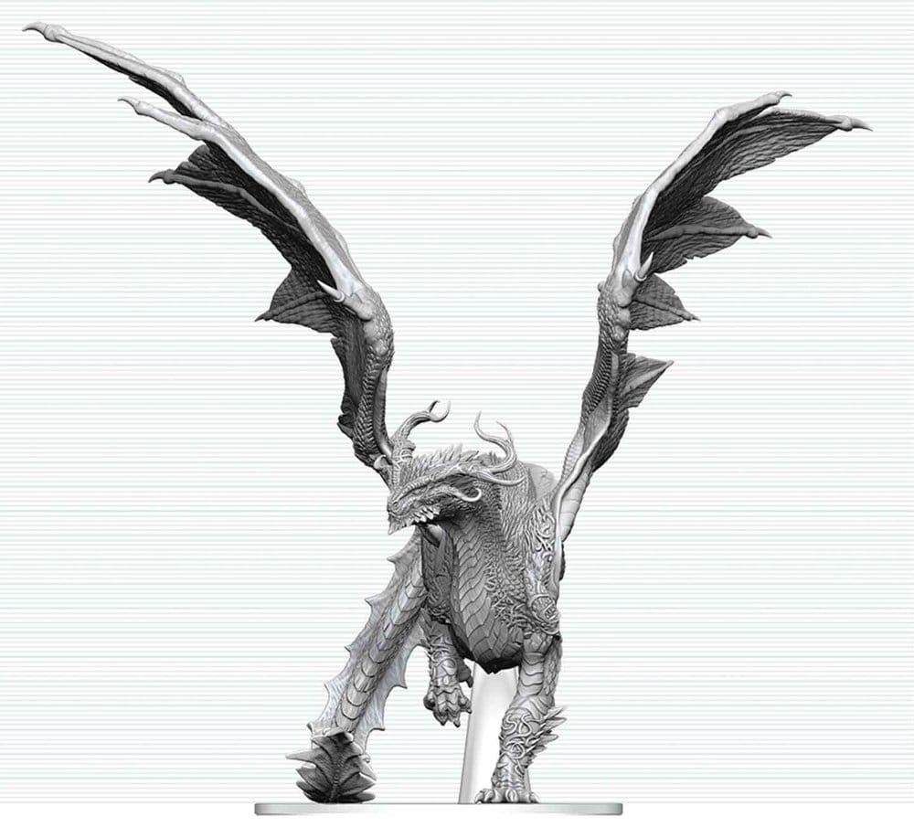PRE ORDINE - Dungeons & Dragons Nolzur's Marvelous Miniatures Unpainted Miniature Adult Spirit Dragon 24 cm