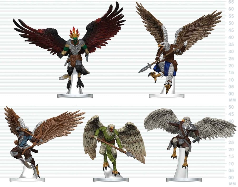 PRE ORDINE - D&D Icons of the Realms Mini Figures Aarakocra Flock 20 cm