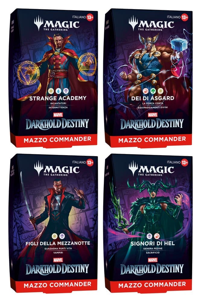 PRE ORDINE - Magic the Gathering Marvel: Destino del Darkhold Commander Decks Case (4) italian