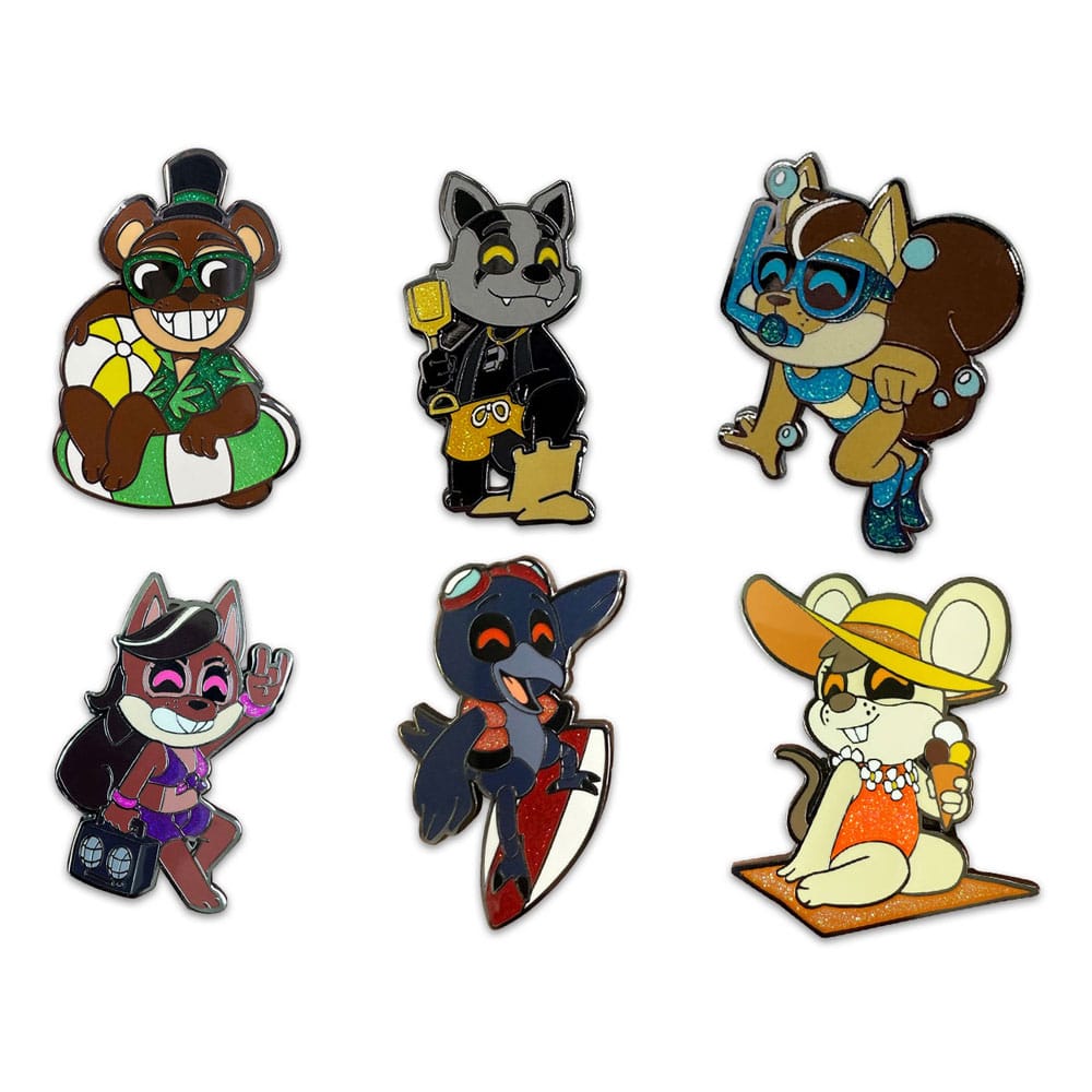 PRE ORDINE - Five Nights at Freddy's Enamel Pins Set Popgoes Beach 3 cm (6)