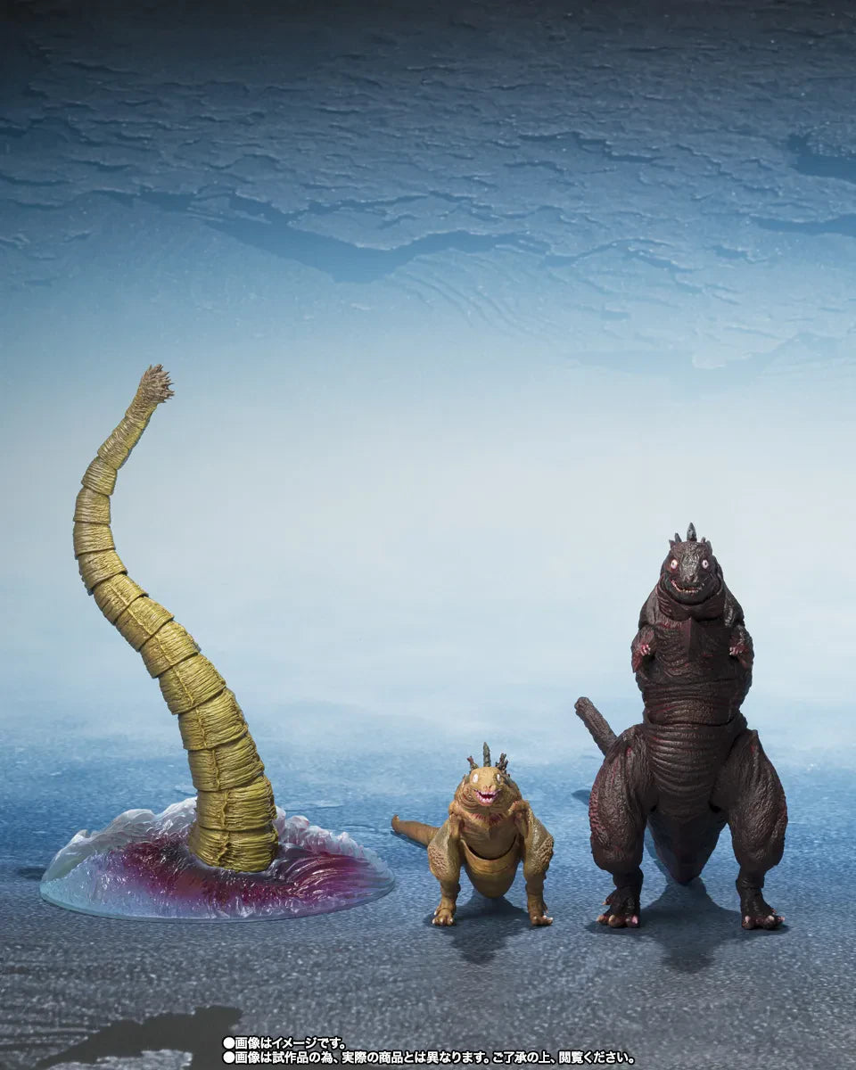 PRE ORDINE - BANDAI S.H.MONSTERARTS - Godzilla 2016 S.H.MonsterArts Action Figures 3-Pack The Second Form, Thrid Form, Giant Unidentified Creature Set
