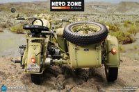 PRE ORDER DID / 3R - E60075Y 1/6 WWII German Zündapp KS 750 Motorcycle with Sidecar Sand Version