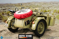 PRE ORDER DID / 3R - E60075Y 1/6 WWII German Zündapp KS 750 Motorcycle with Sidecar Sand Version