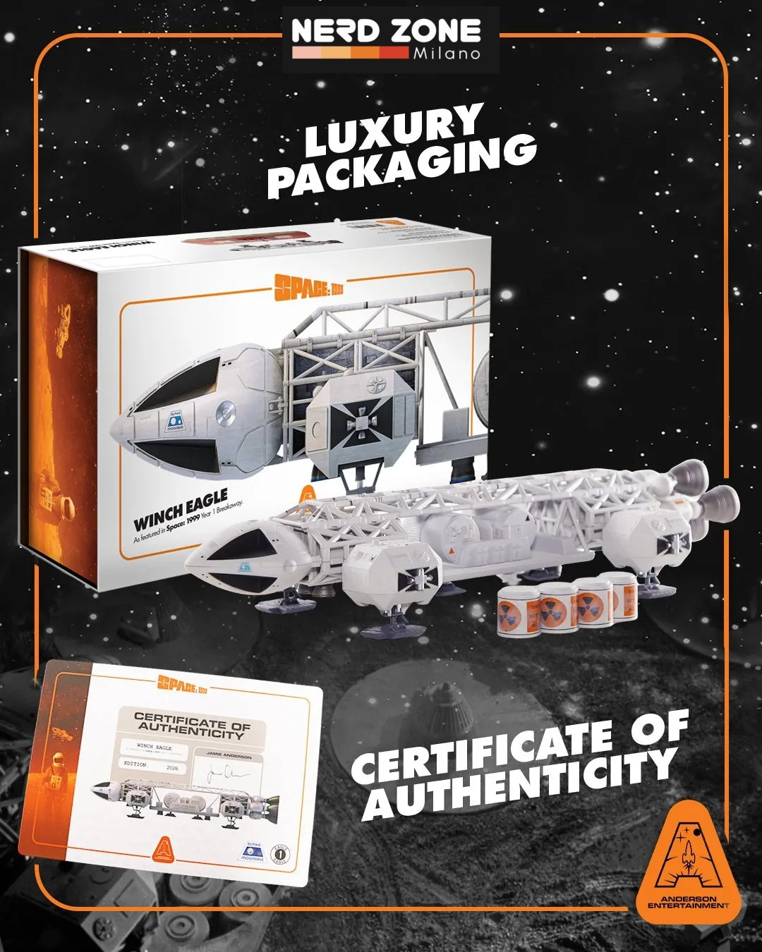 PRE ORDINE Anderson Entertainment Limited - Space 1999 Eagle Wich Module Die-cast Limited Edition