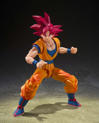 PRE ORDINE - BANDAI - S.H. FIGUARTS Dragon Ball Super Saiyan God Son Guko (God Aura) 15 cm