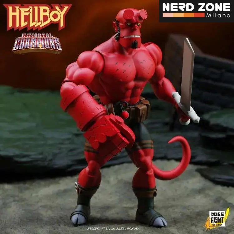 PRE ORDINE BOSS FIGHT STUDIO Hellboy Immortal Champions Retro Action Figure