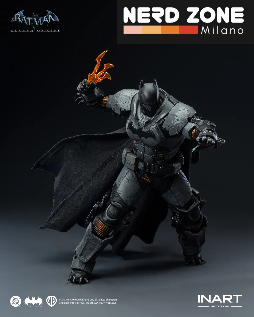 PRE ORDINE - INART Batman Arkham Origins Batman (xe Suit) 1/12 Action Figure