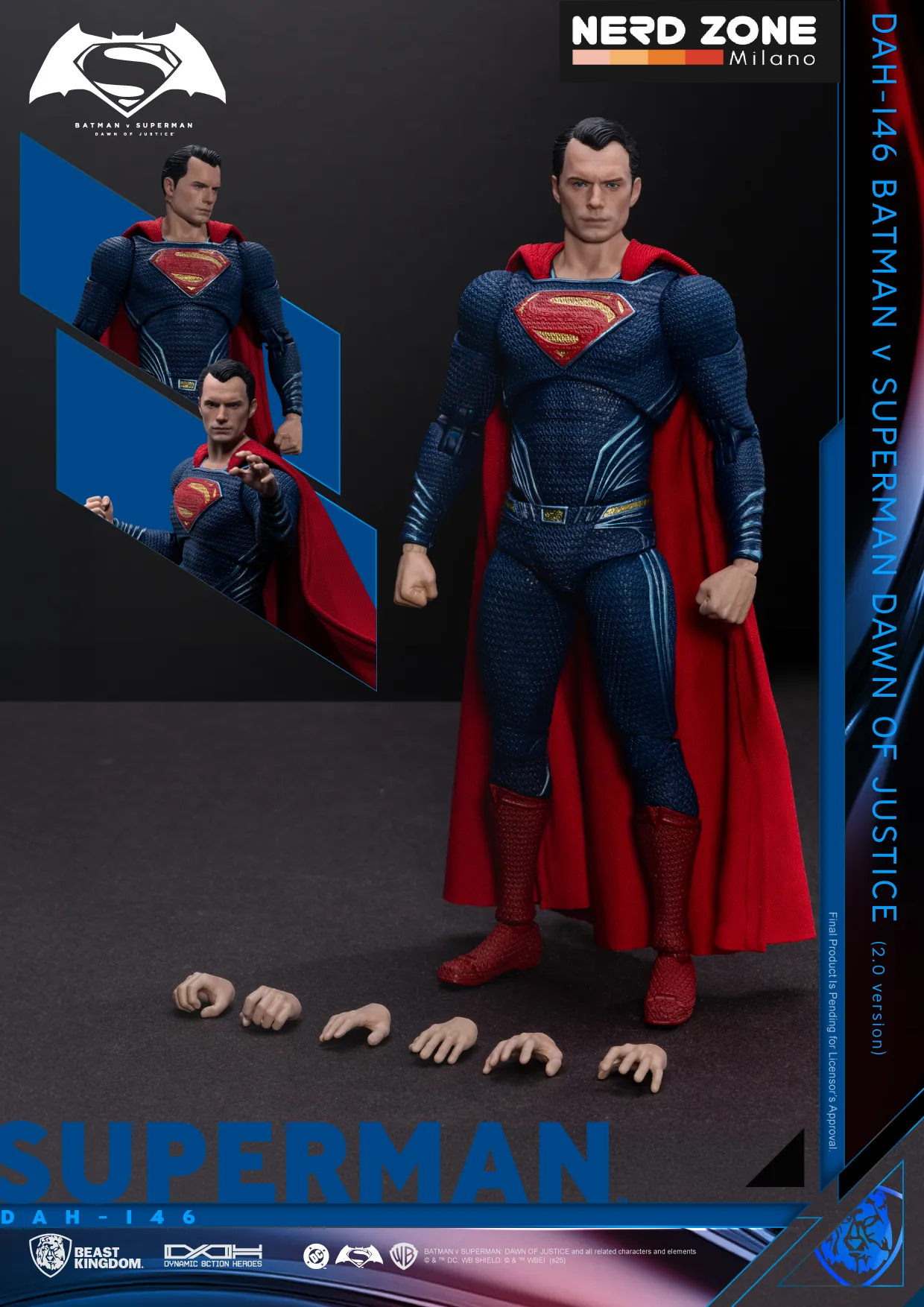 PRE ORDINE - BEAST KINGDOM - Bvs Dawn Of Justice Superman 2.0 Dah Figure