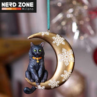 NEMESIS NOW - Cat Moon Hanging Ornament