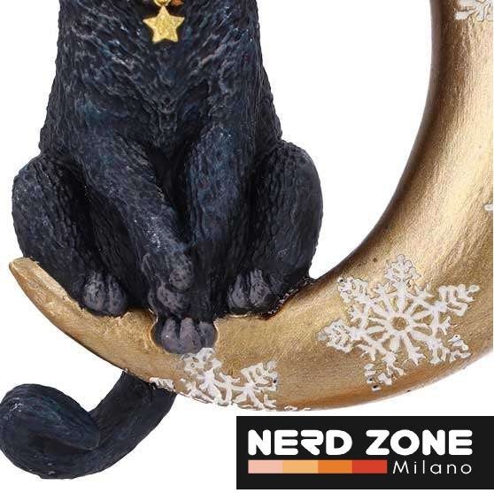 NEMESIS NOW - Cat Moon Hanging Ornament