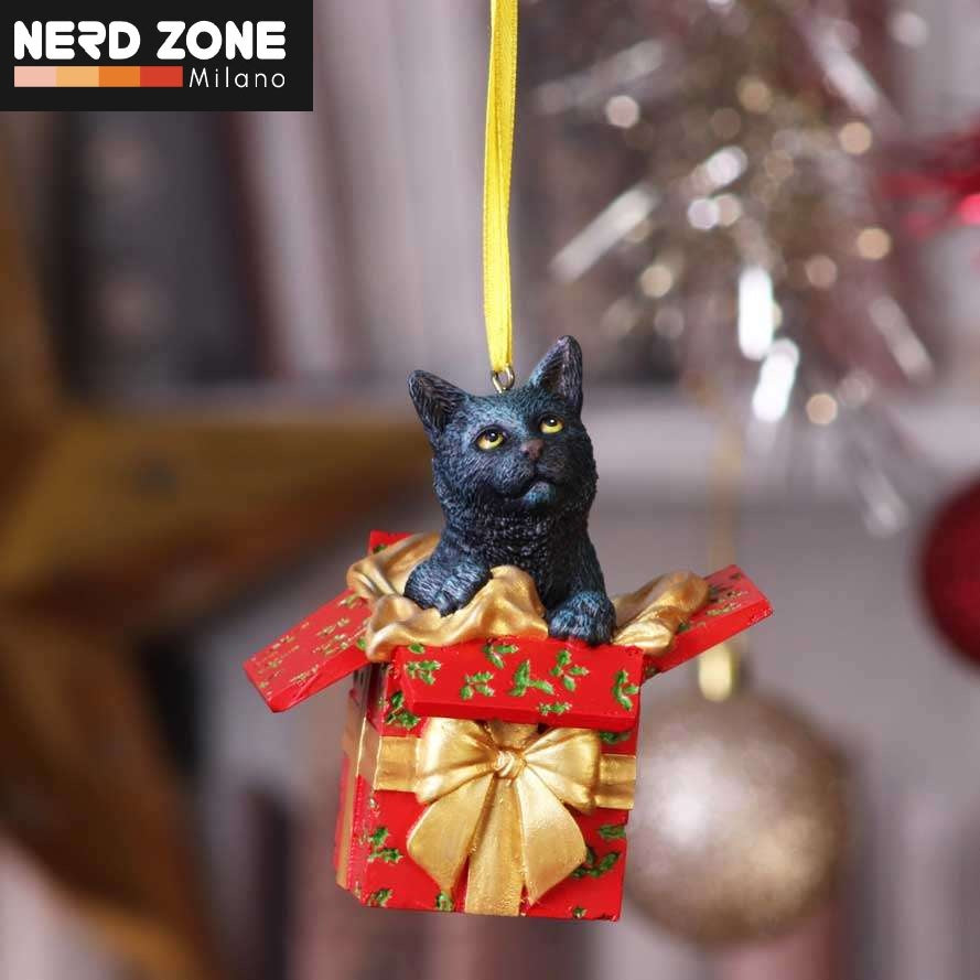 NEMESIS NOW - Cat Present Hanging Ornament