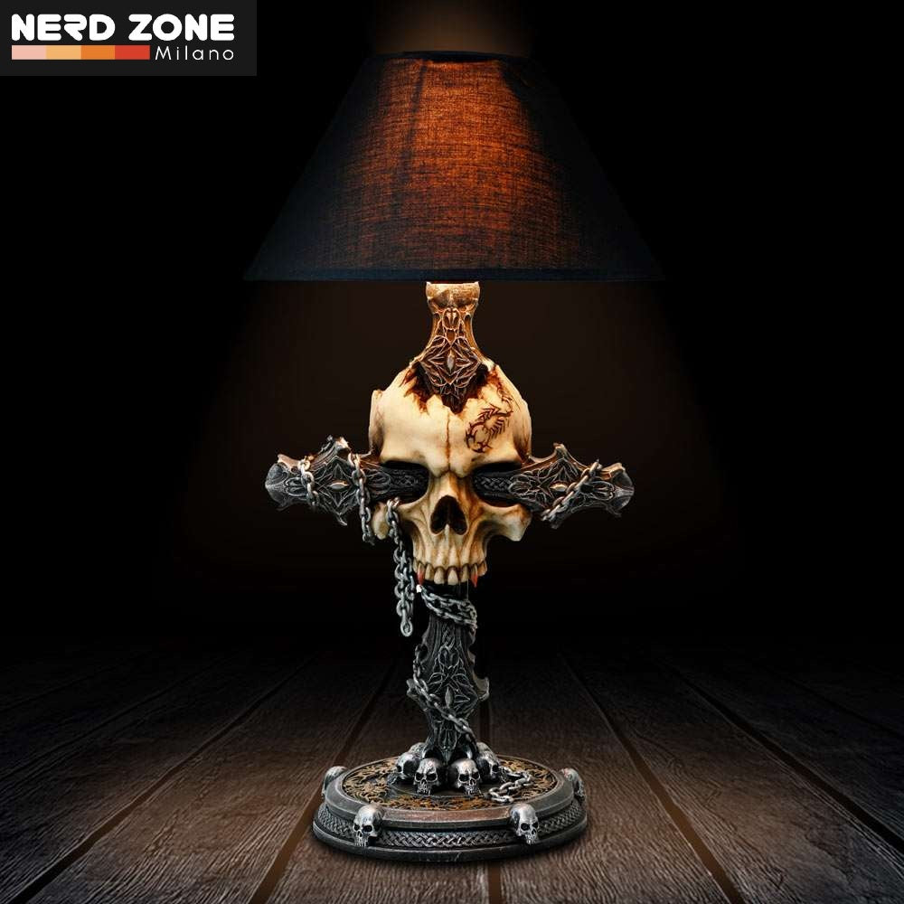 PRE ORDINE - NEMESIS NOW - Cranium Crucis Table Lamp