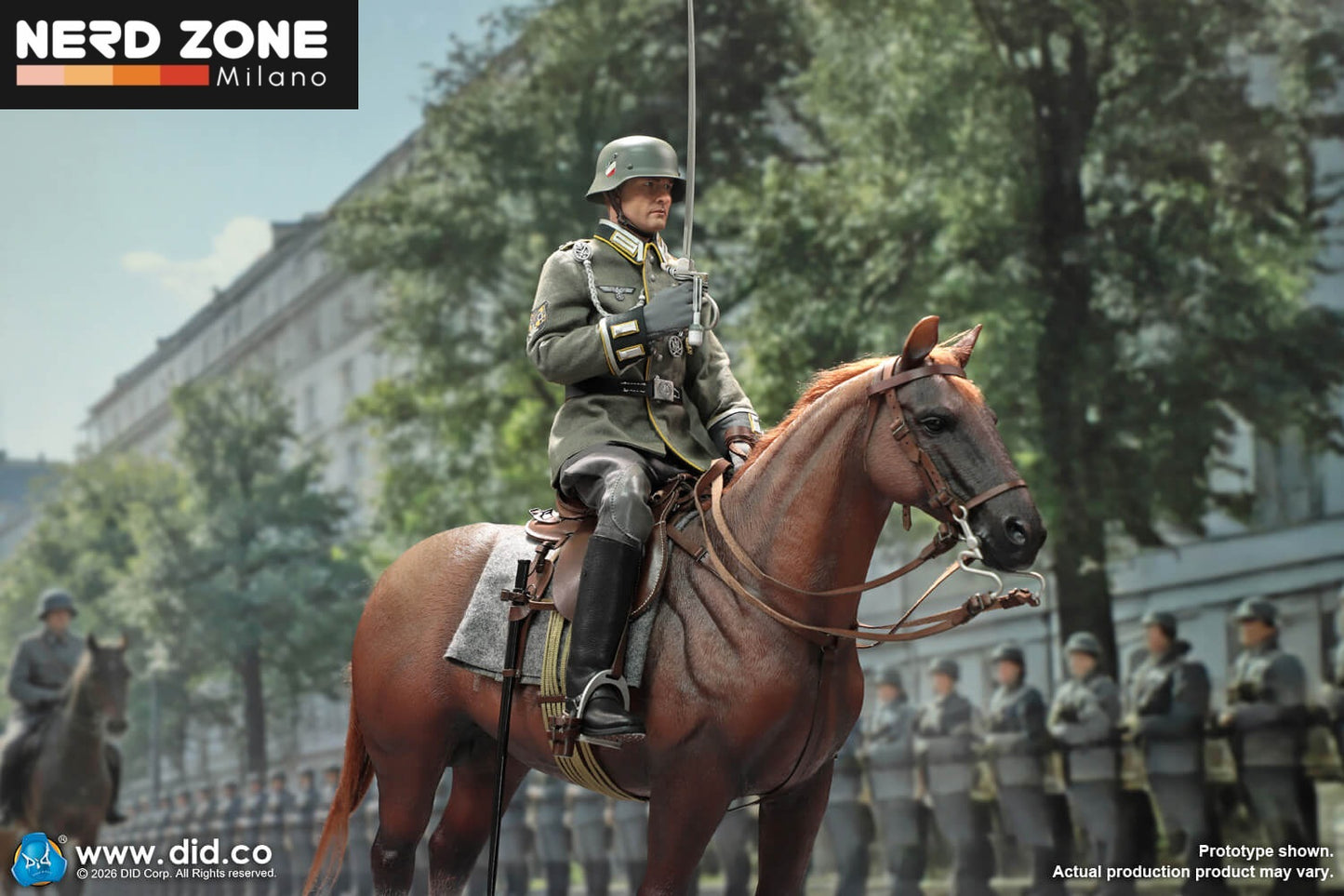 PRE ORDER - DID / 3R - E60084 1/6 Brown WWII German War Horse (Standing)
