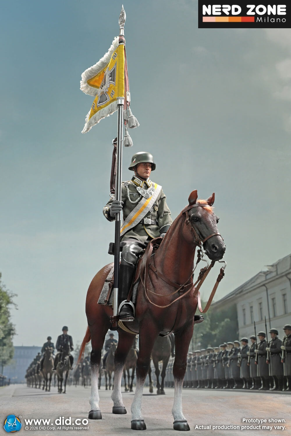 PRE ORDER - DID / 3R - E60084 1/6 Brown WWII German War Horse (Standing)