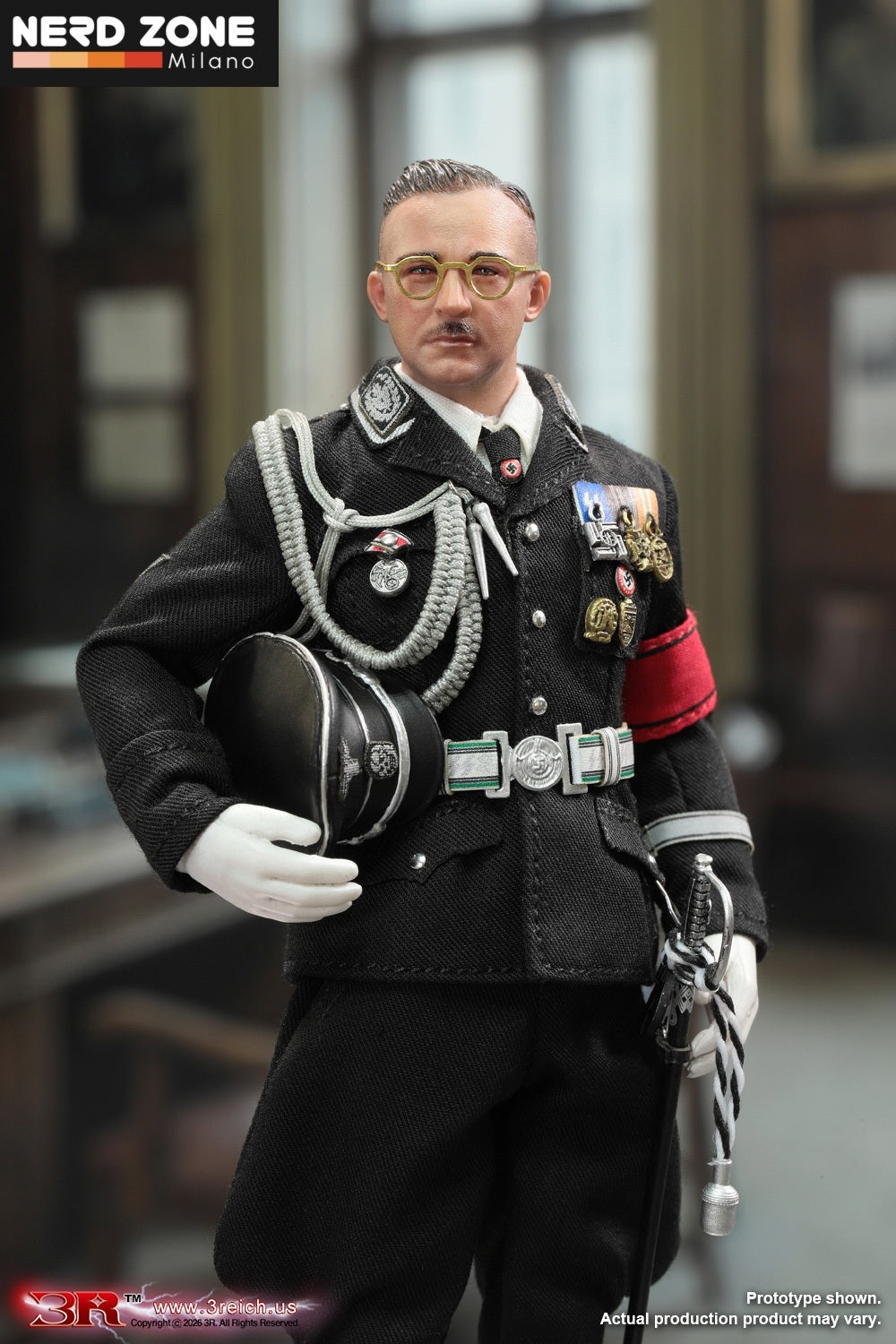 PRE ORDINE DID/3R - Heinrich Himmler (Black Ver.) 1/12 Scale Mini Reich Series TG80008