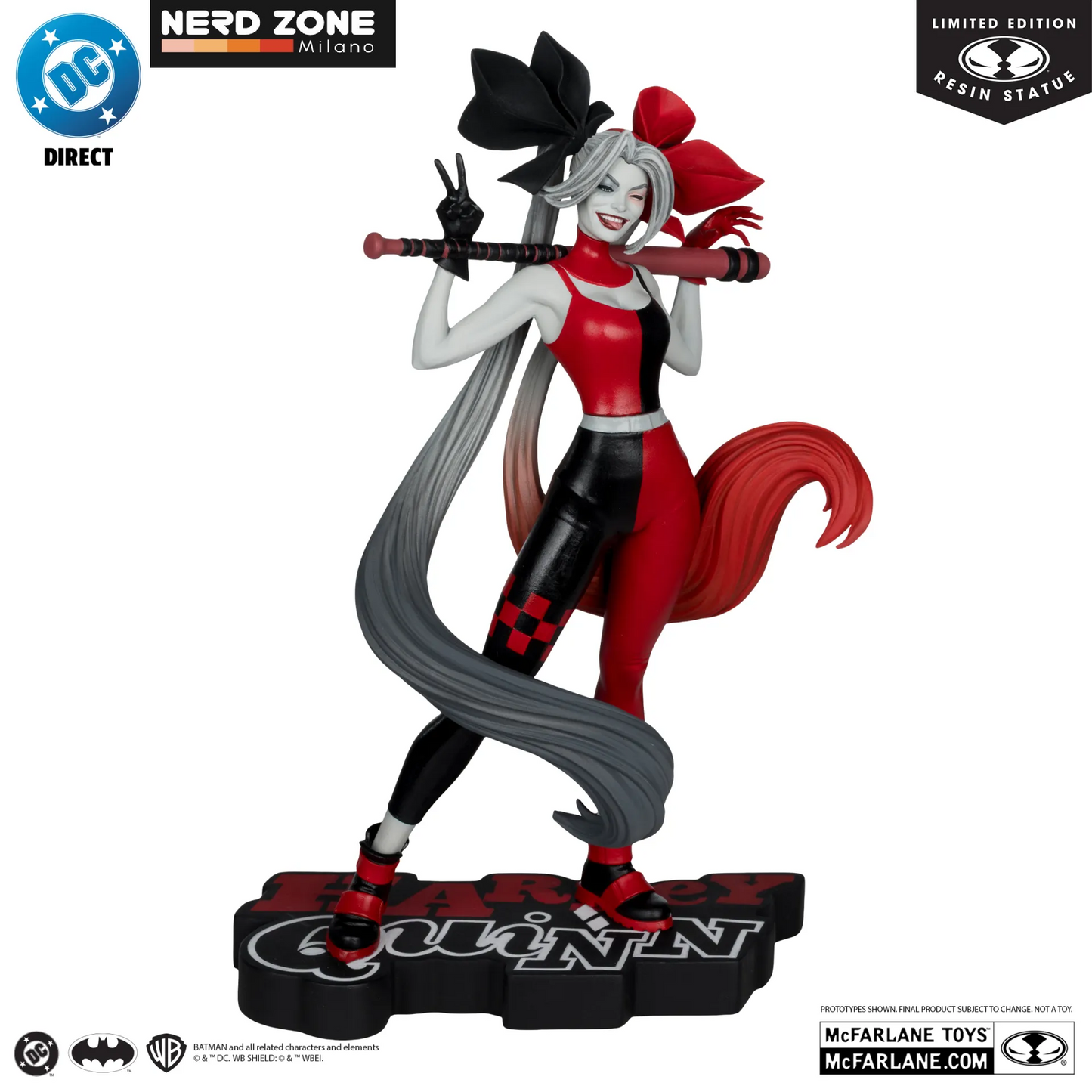 PRE ORDINE - McFARLANE TOYS 2025 - Dc Direct Harley Quinn:red,white&black Harley Quinn By Alex Garner Resin Statue